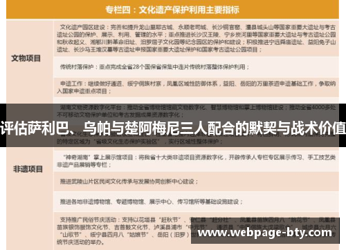 评估萨利巴、乌帕与楚阿梅尼三人配合的默契与战术价值