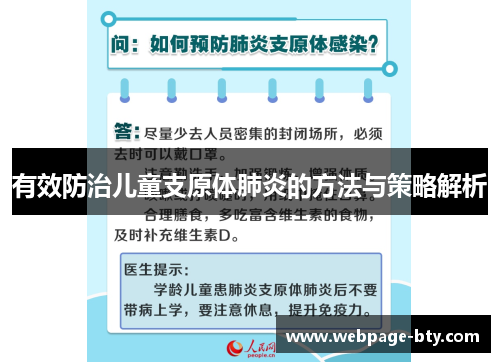 有效防治儿童支原体肺炎的方法与策略解析